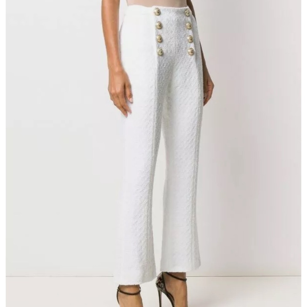 Balmain Tweed Military Pants
